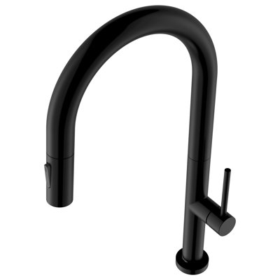 Karran Slim Pull-Down Kitchen Faucet, 25mm Thin Body, Modern Design, Dual Spray in Matte Black