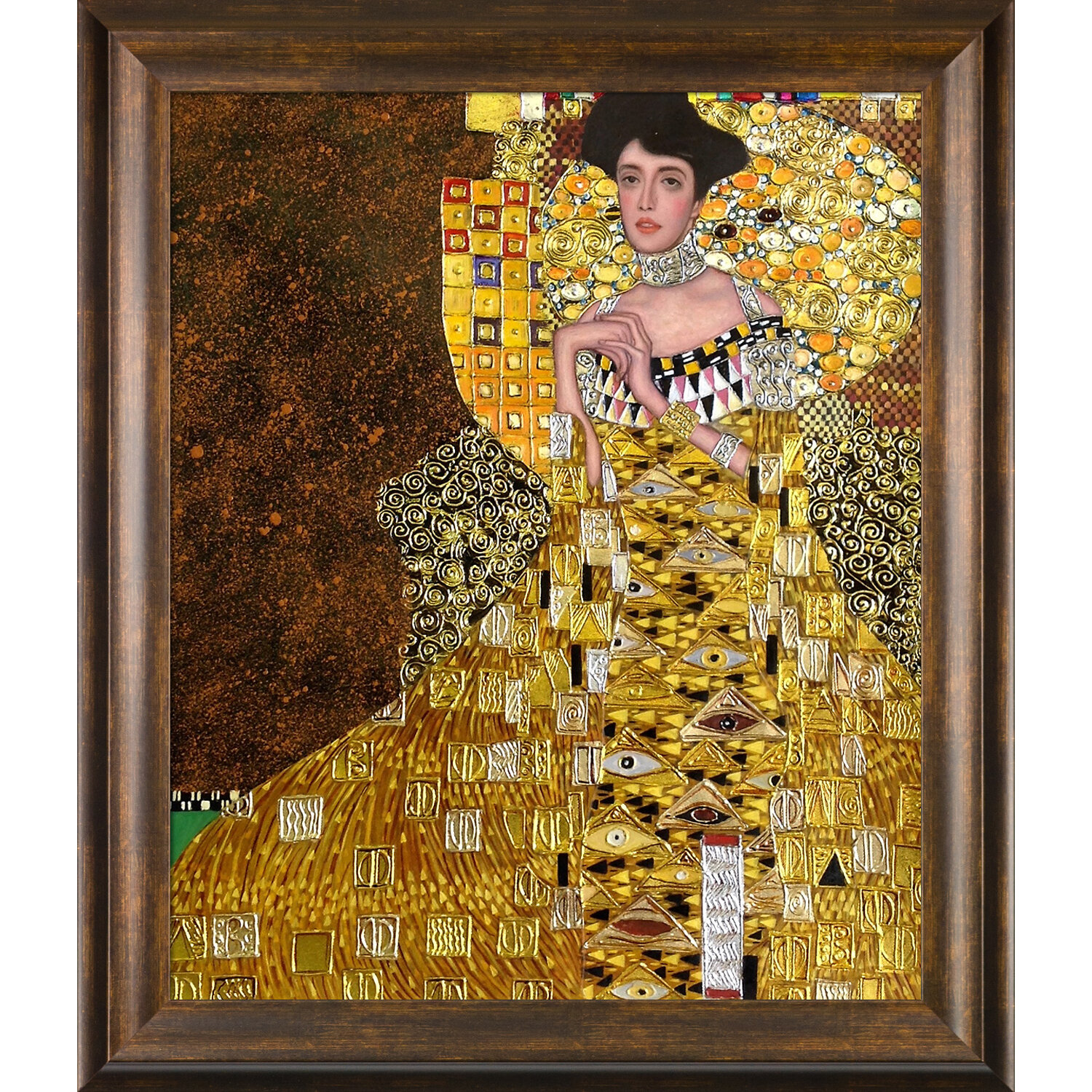 Portrait of Adele Bloch Bauer by Gustav Klimt Picture Frame Painting Print on Canvas