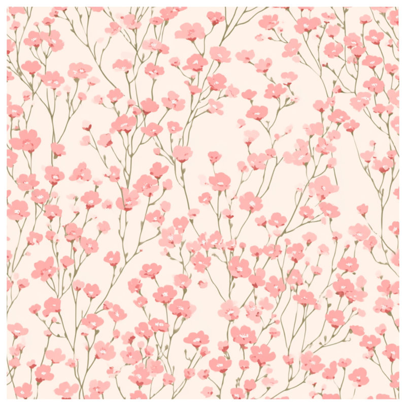 Édredon floral lit nature, Édredon simple, Floral rose / beige