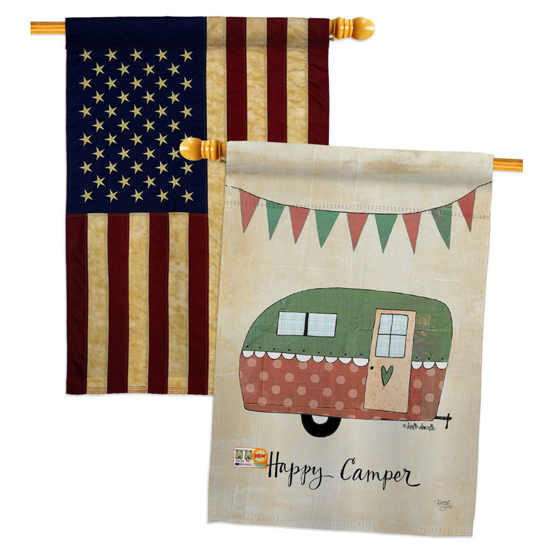 Double Sided 40 in. H x 28 in. W Polyester House Flag