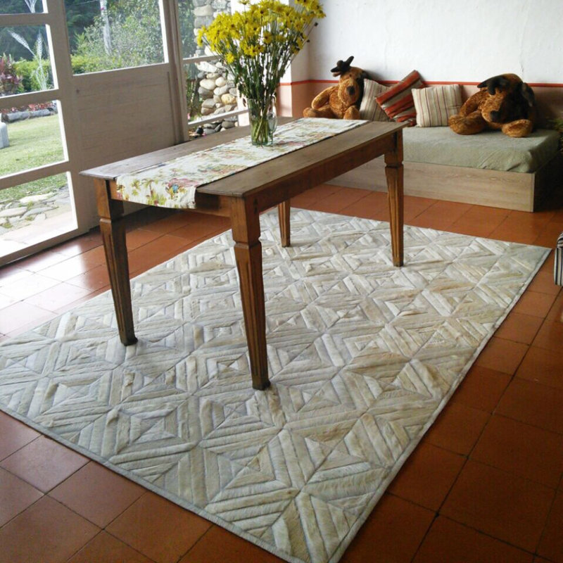 Bellflower Cowhide Patchwork Indoor Rug
