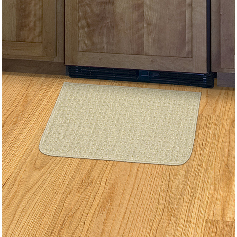 Benji Non-Skid Kitchen Mat, Ivory, Rectangle 1'6" x 2'6"