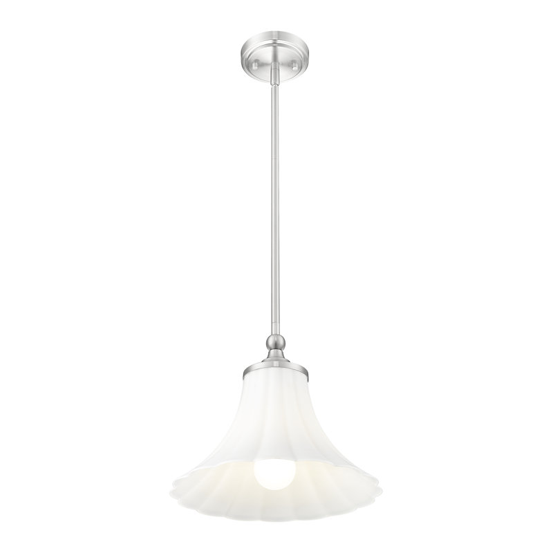 Luminaire suspendu en nickel brossé 1 lumière Ohlson, Brushed Nickel