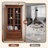 Anetta 79" Display China Cabinet Liquor Curio Cabinet, Mid Century Modern Wooden Tall Kitchen 