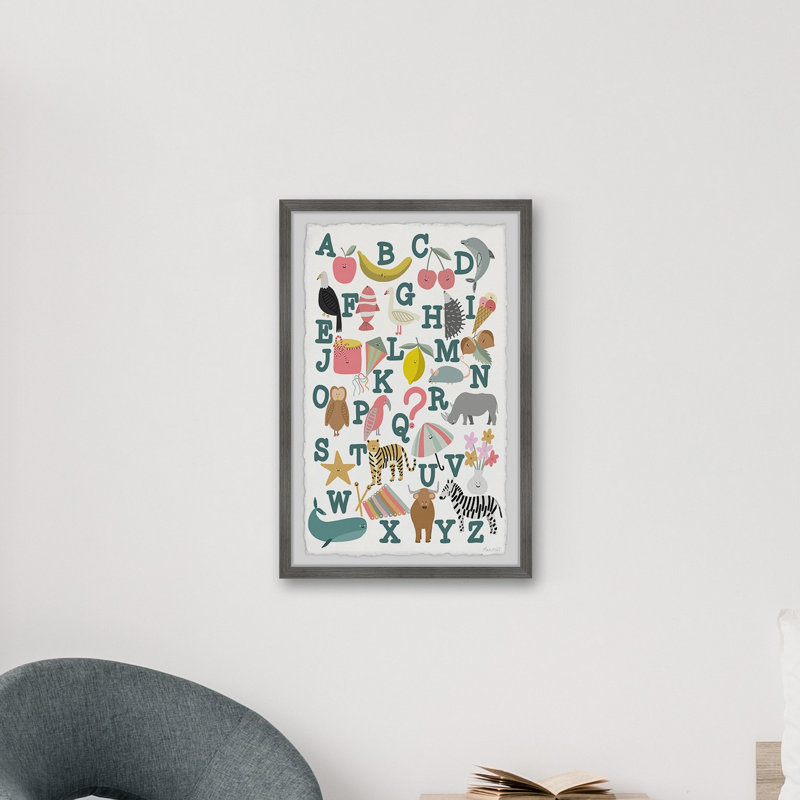 Langridge Learn Abcs Framed Art, 18" H x 12" W x 1.5" D