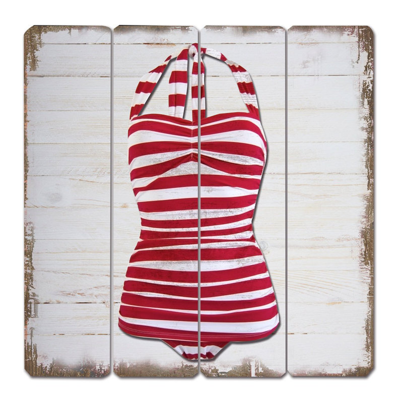 Décoration murale enseigne en bois swimsuit