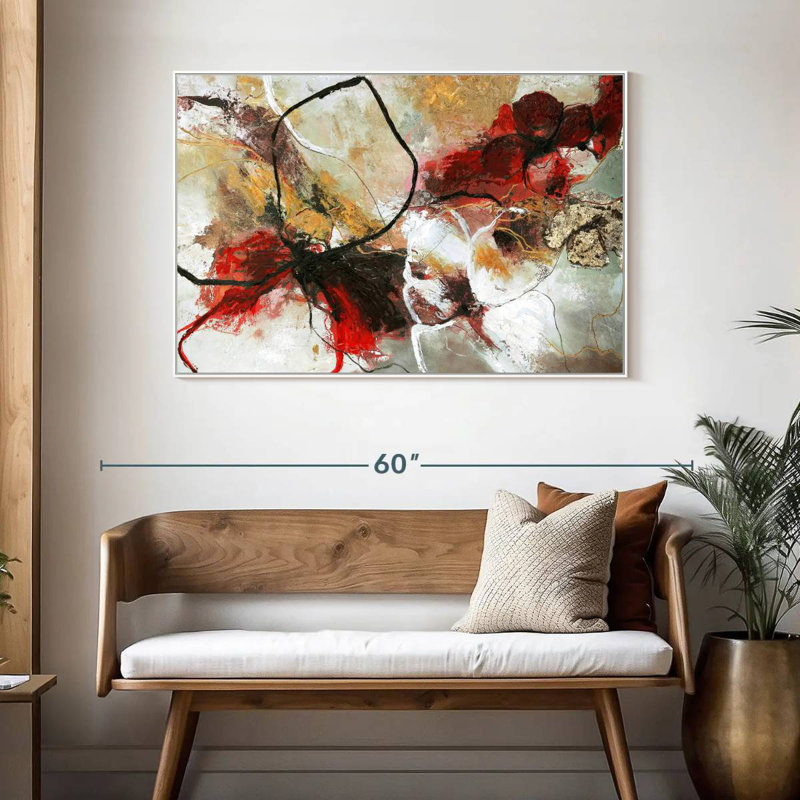 Fleur d'automne, Cadre flottant blanc, 46 po x 31 po