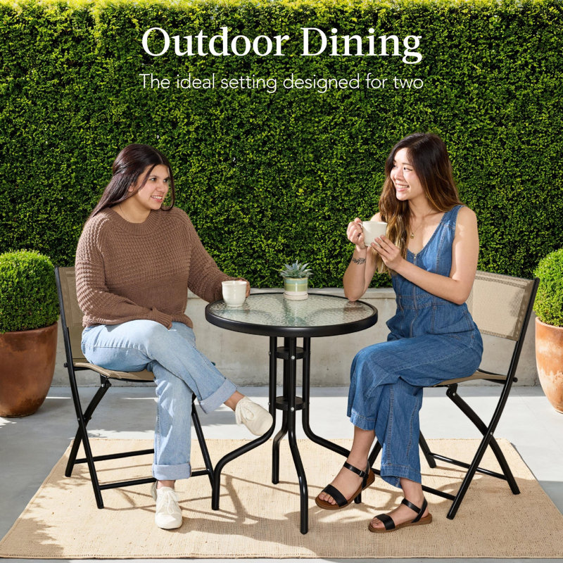 3-Piece Bistro Set, Beige