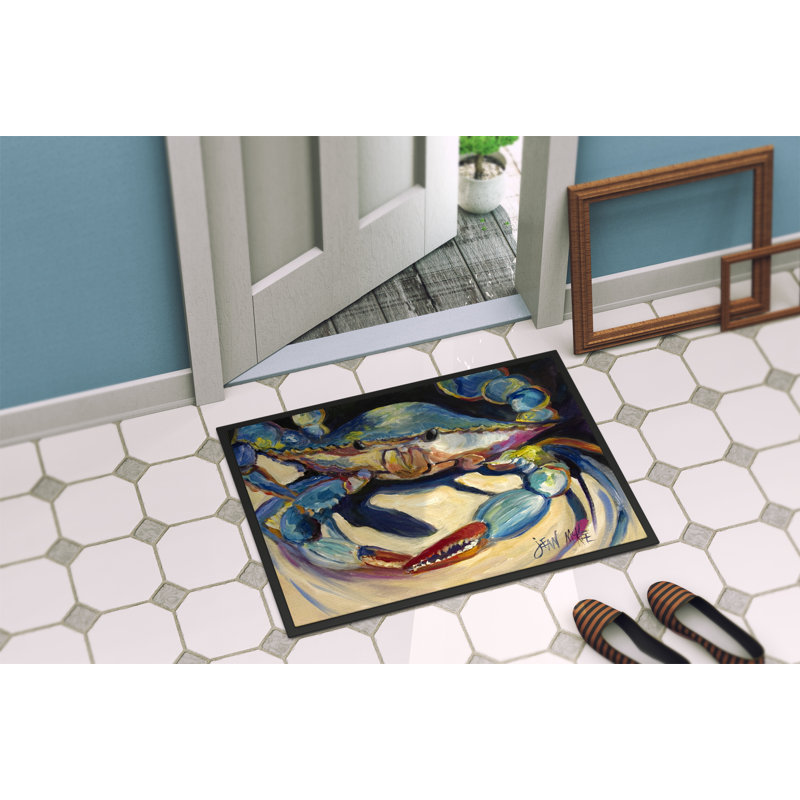 Tapis de porte d’intérieur anti-dérapant crabe, Rectangle 2 pi x 3 pi