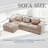 Modular Sectional Sofa, L-Shaped Sofa With Small Side Pockets-1780473960