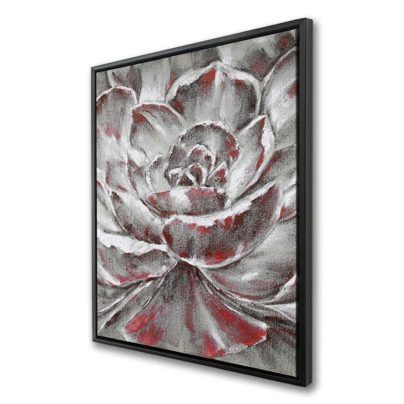 Toile grise et rose avec fleurs | Décoration florale pour chambre à coucher