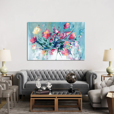 Courage To Bloom by Amira Rahim - Wrapped Canvas Painting