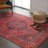 Machine Washable Harman Oriental Power Loom Polyester Area Rug in Red/Blue-68306748