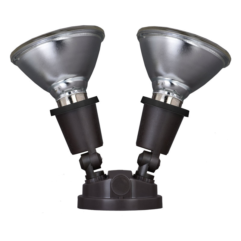 Bronze Dual-Head Outdoor Security Flood Light