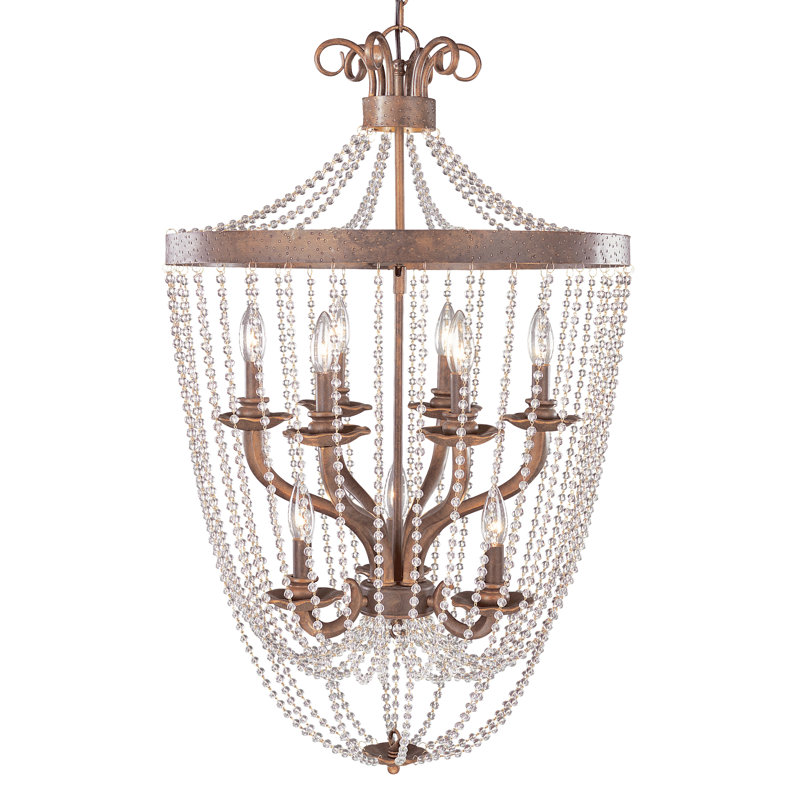 Lustre à plusieurs niveaux 9 lumières lanterne Grace