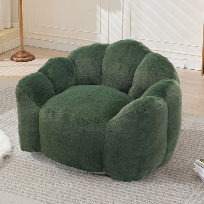 Fauteuil à billes pour le salon et la chambre à coucher, Green Fabric