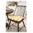 Set of 4 Outdoor Patio Chair Cushions - Water-Repellent Yellow & White Striped Seat Pads with Ties for Garden, Dining & Deck Furniture-1884141920