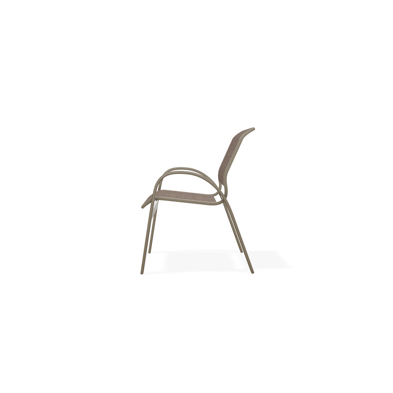 Aruba II Outdoor Dining Chair, Beachwood, Augustine Fennel Sunbrella®