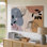 Abstrait floral avec des formes pastel et une ligne délicate, impression sur toile pour le salon, la chambre à coucher, le bureau, le couloir, le vestibule, le mur de la galerie et la décoration intérieure moderne