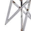 37 Inch Round Dining Table with Modern Metal Legs