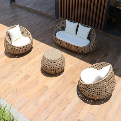 Buhs 4 - Person Patio Conversation Set with Cushions