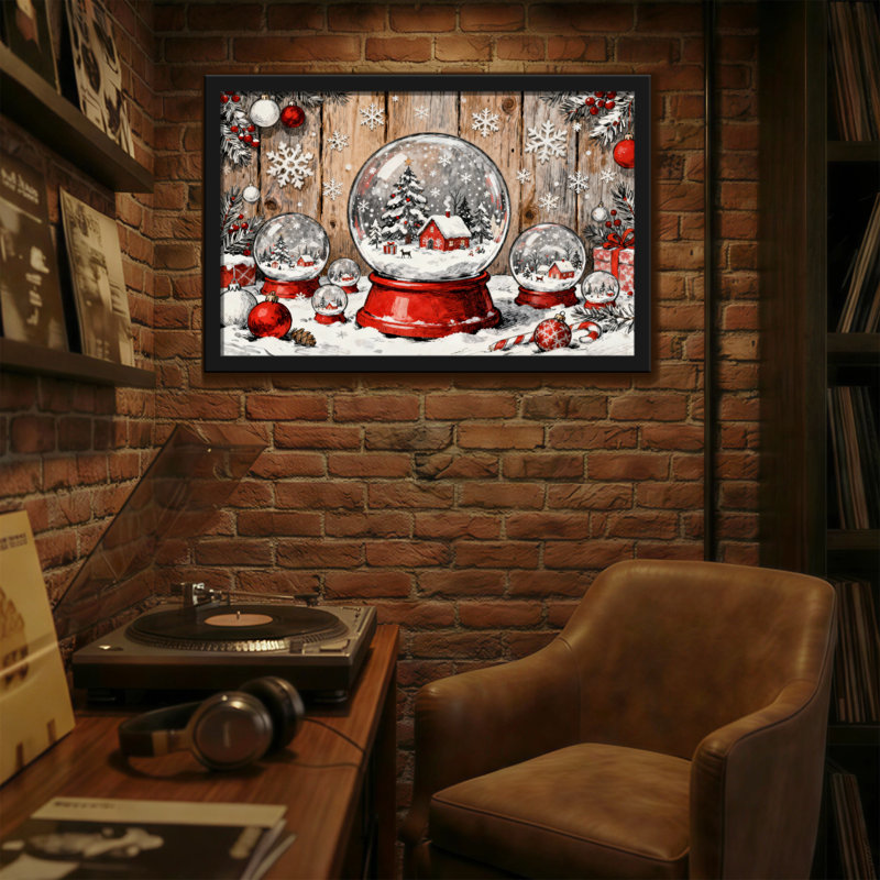Christmas Christmas Snow Globe Winter Scene Pattern