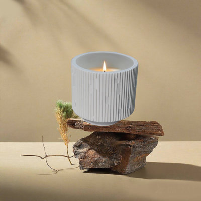 Wood Core Aromatherapy Candle In Decorative Cup |  Soy Wax Scented Candle | Essential Oil Ornament For Home & Gifts