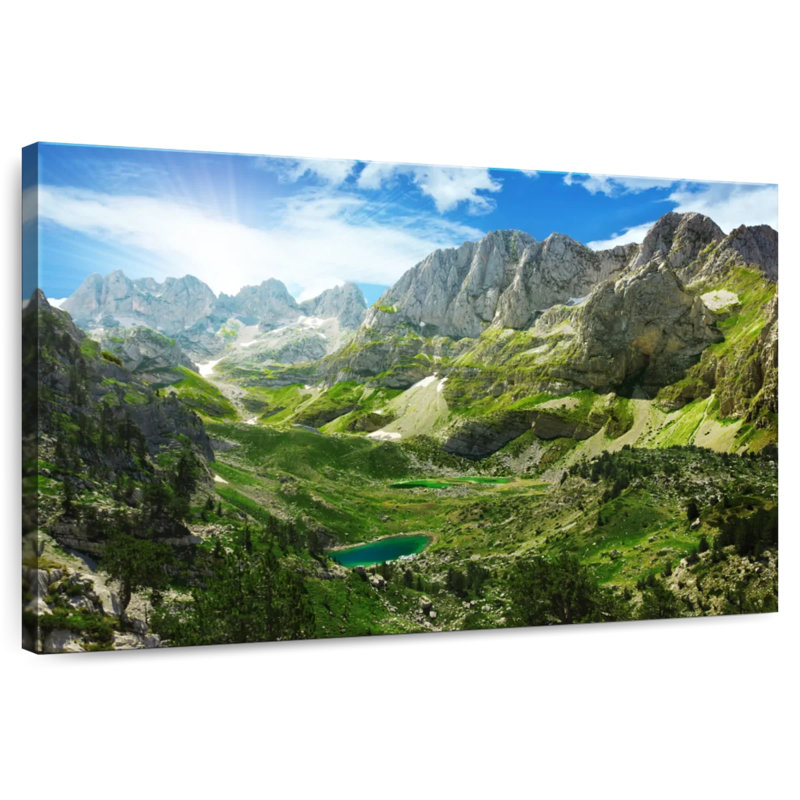 Vue sur les Alpes albanaises d'Alvord, H 32 po x l 48 po