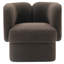 Chaise d'appoint Lemondrop en chenille martelée
