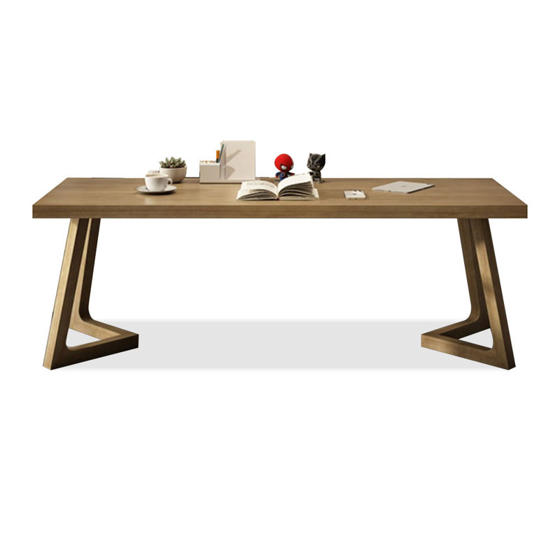 Bureaux rectangulaires en bois massif brun, H 29,53 po x l 78,74 po x P 23,62 po