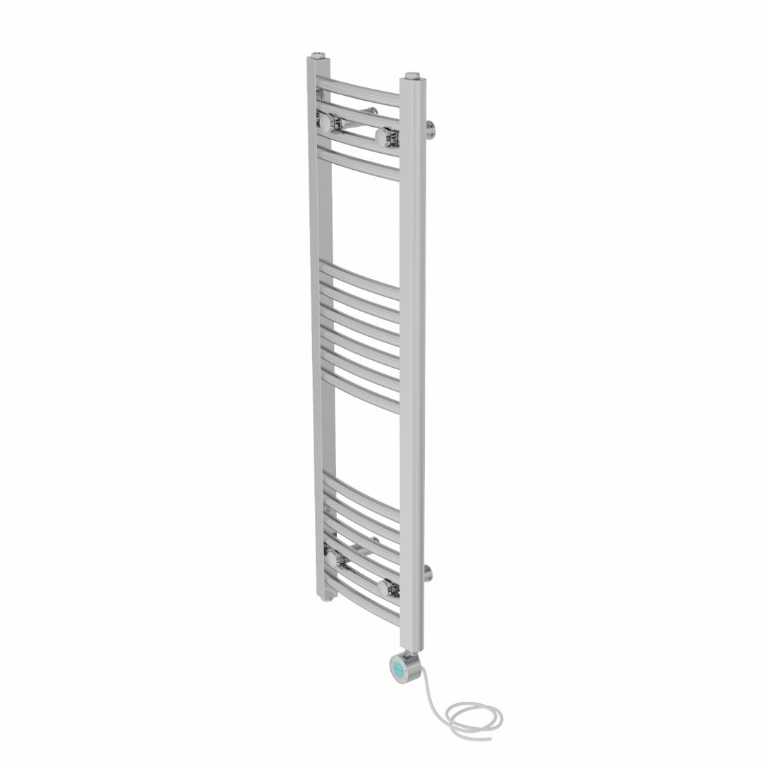 Curved Prefilled Electric Heated Towel Rail