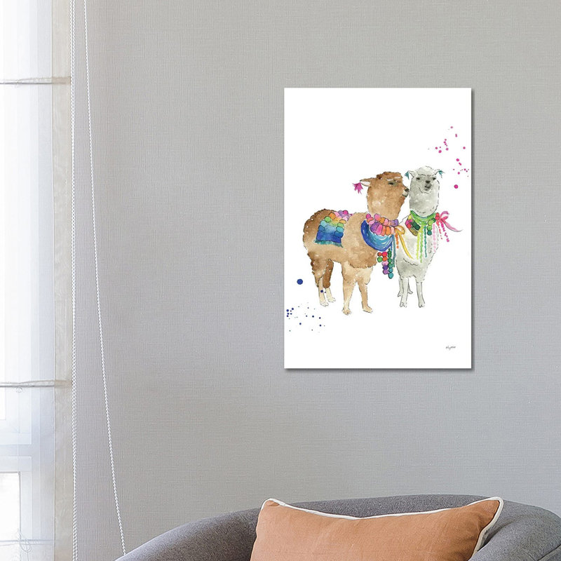 Drama Llama by Kelsey McNatt - Wrapped Canvas Gallery-Wrapped Canvas Giclée, 66.04 cm H x 45.72 cm W x 3.175 cm D