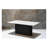69-Inch Rectangular Faux Marble Dining Table with Wave Metal Base