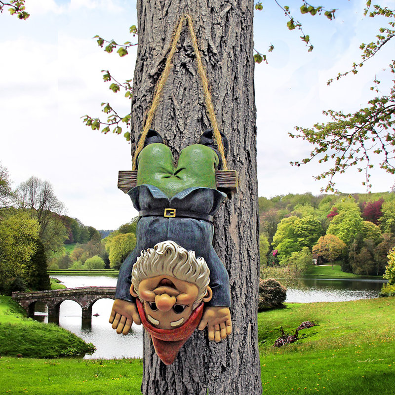 Alfie the Acrobat Gnome on Faux-Wood Swing