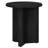 Potbelly 20" Round Side Table with Cross Base in Black Grain | Mid-Century Modern Accent Table for Living Room or Bedroom-1663181617