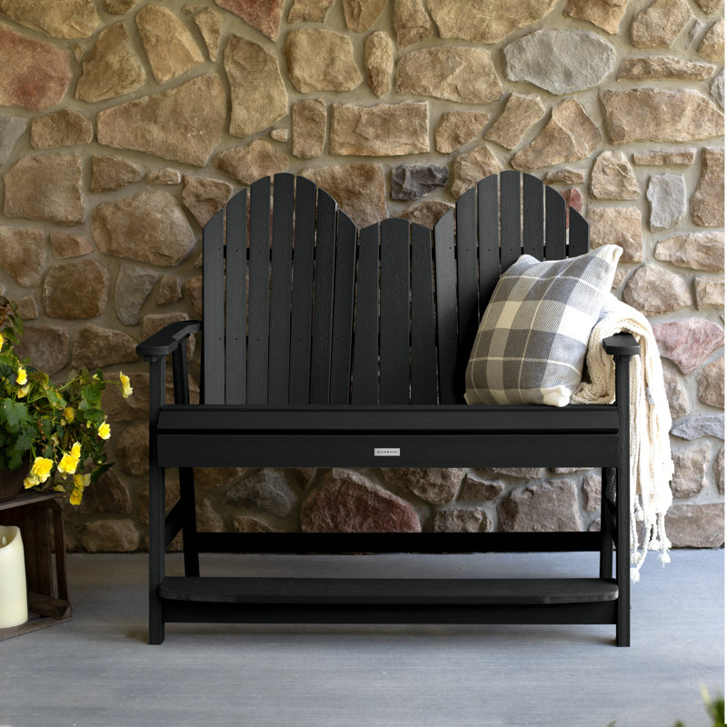 Banc d'extérieur 4 pi Cadha, Noir