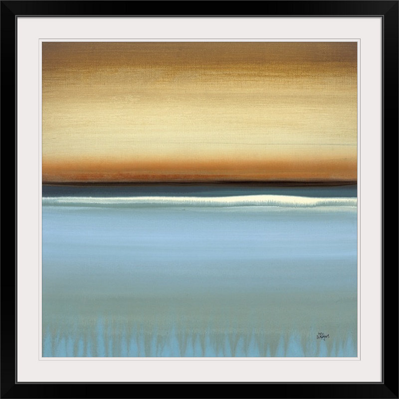 « ii » par lisa stries, reproduction d’art Contemporary Moments, H 38 po x l 38 po x P 1 po, Cadre noir