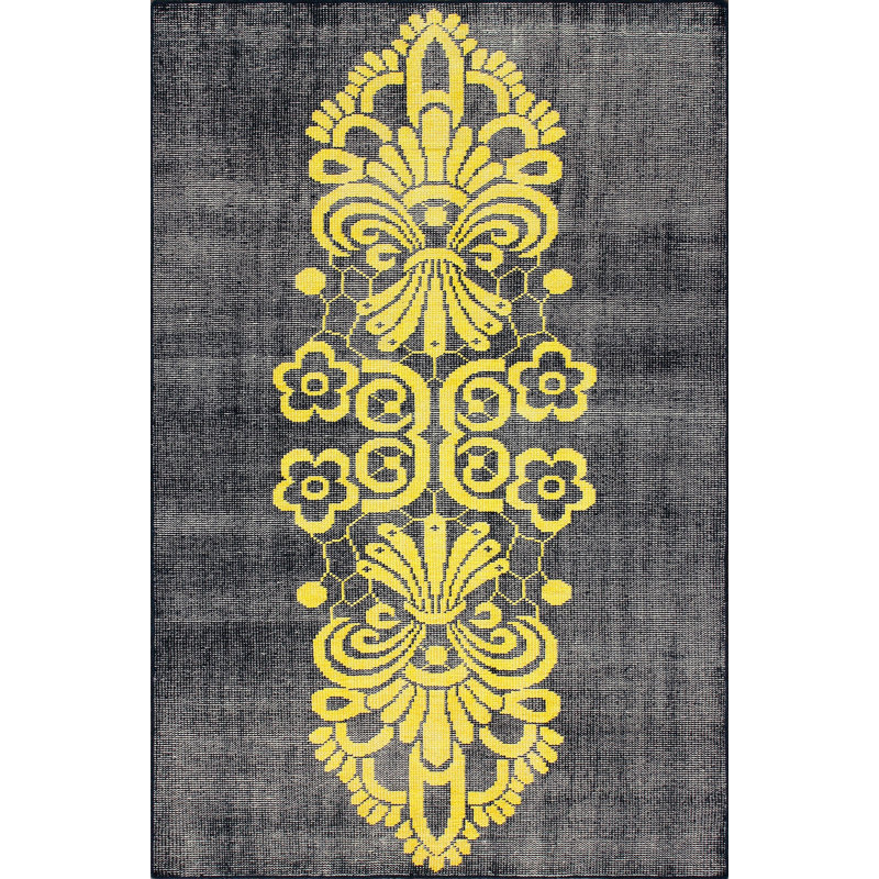 Kittredge Wool Floral Indoor Rug, Rectangle 5' x 8'