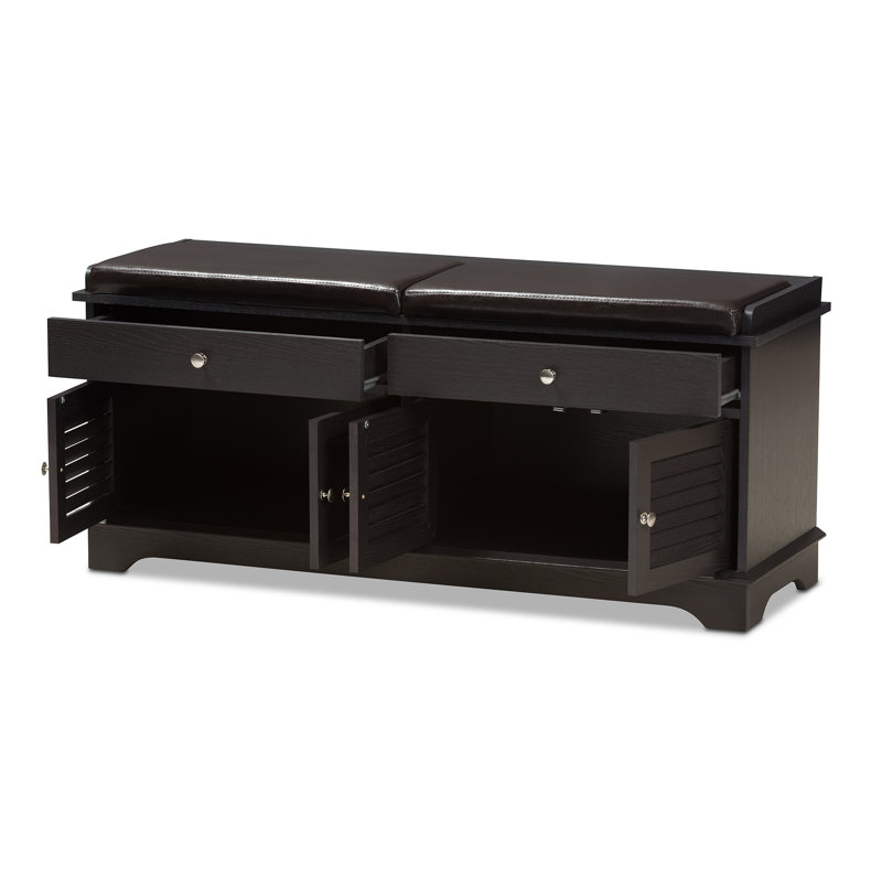 Fusaye Faux Leather Upholstered Storage Bench