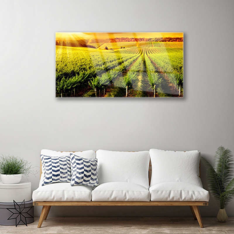 Field - No Frame Print on Glass