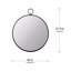 Miroir mural 24 po x 27 po avec cadre noir, miroir décoratif minimaliste contemporain