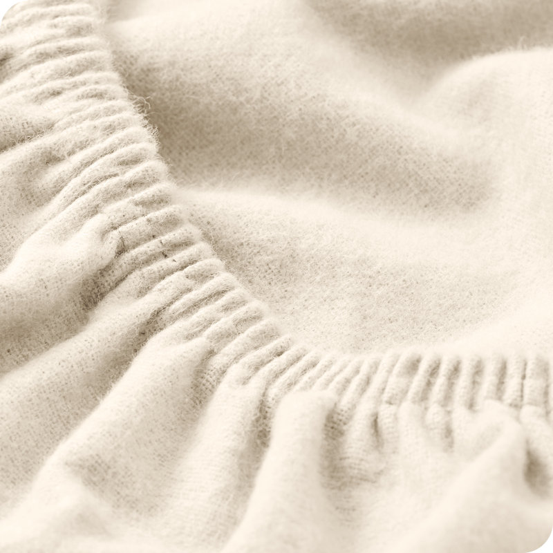 Flannel Machine Woven Fitted Sheet, Queen Fitted Sheet, Sand
