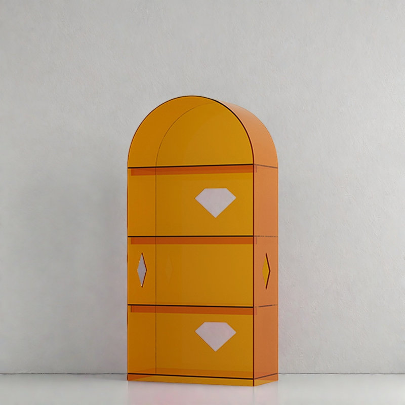 Bibliothèque créative et pratique, (4 tablettes) H 50,3 po x l 23,6 po x P 11 po, Orange