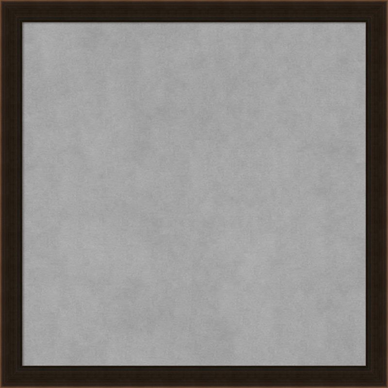 Tableau d'organisation magnétique espresso à cadre brun, H 22 po x l 22 po