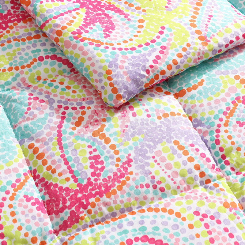 Ensemble d'édredon pour enfants Nautica Cru, Grand édredon + 2 taies décoratives standard + 1, Floral turquoise