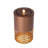 20.87"H Brown Metal Cutout Outdoor Water Fountain with LED Lights - Modern Freestanding Candle Style Water Feature for Patio & Backyard Decor
