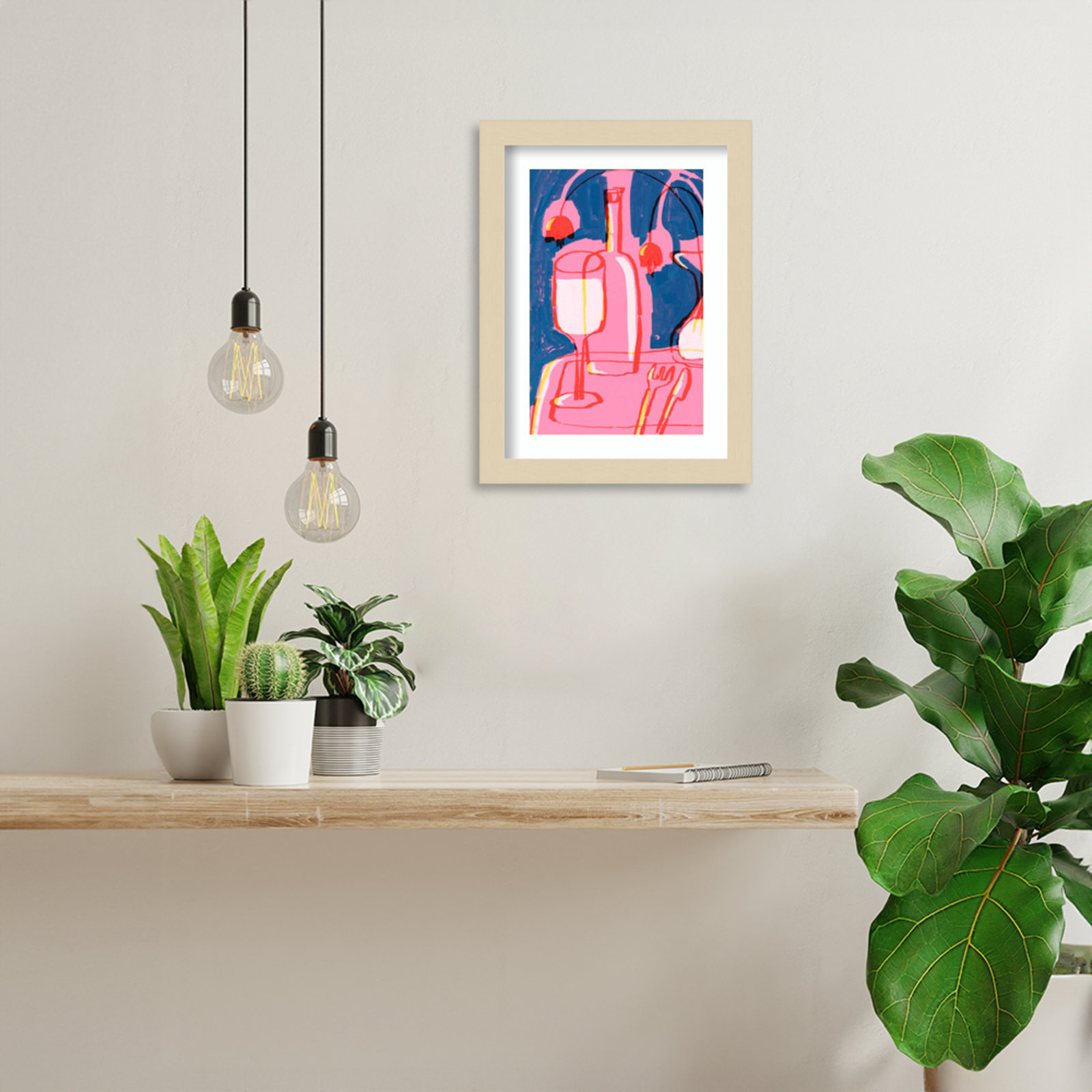 Galya "Neon Still Life No. 4" Print, Brown, 13" H x 10" W