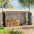 327cm W x 77cm D Metal Log Store