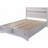 Full Size White Color Panel Headboard with Drawers and Strong Metal Frame - No Box Spring Needed!-39197213-39197203