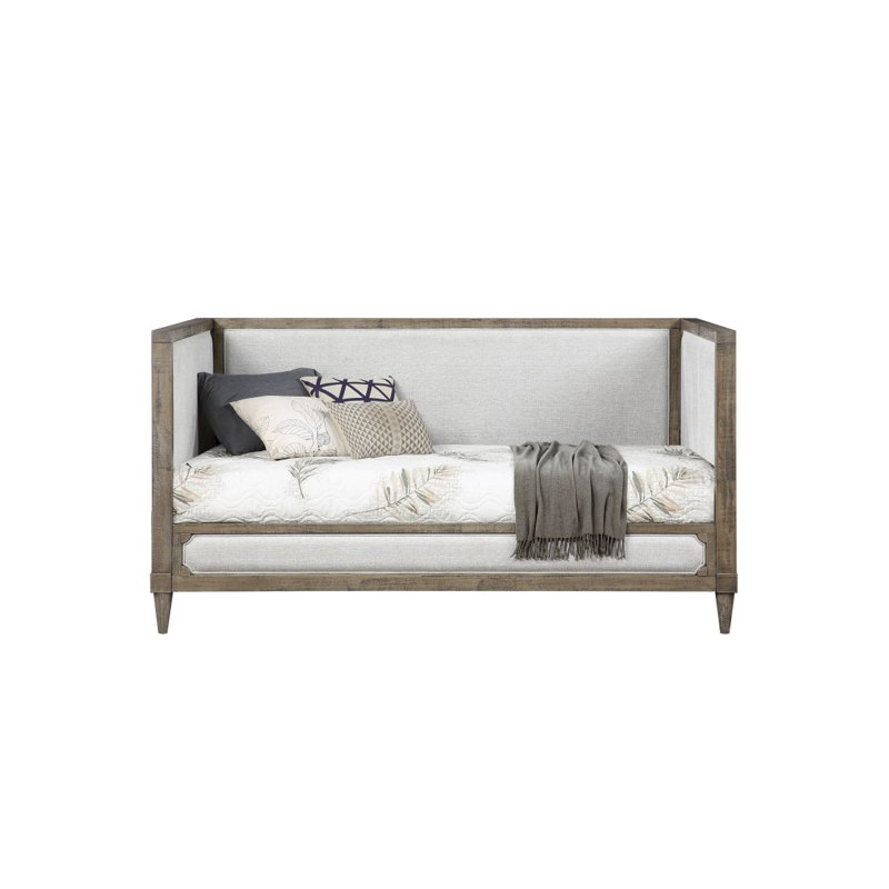 Artesia Tan Fabric & Salvaged Natural Finish Daybed (Twin)